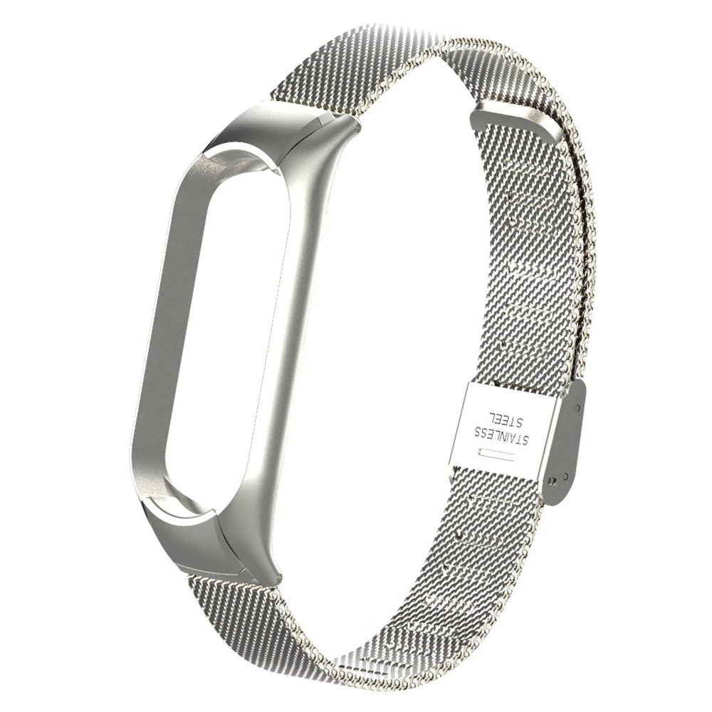 

for Xiaomi Mi Band 5/6 Watch Strap,Wristbands Metal Replacement Bracelet Accessories Adjustable Wrist Straps(Silver)