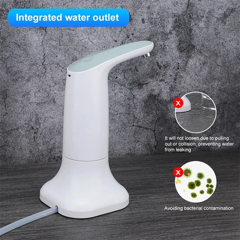 Electric Smart Water Bottle Dispenser Portable Automatic Drinking Water Pump Base LED Night Light Device