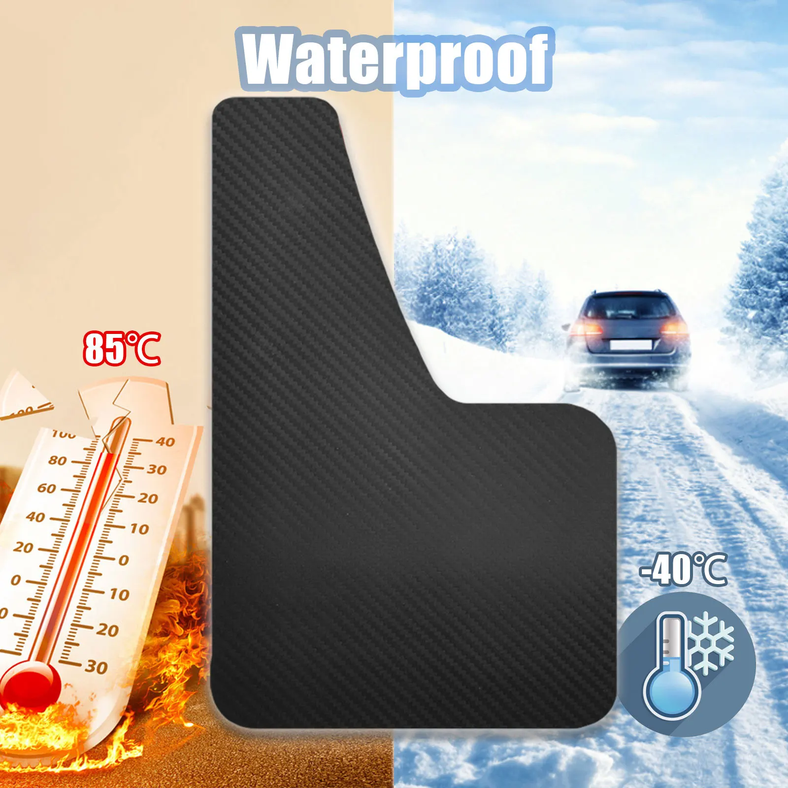 695 레이싱 탄소 섬유 효과 머드 가드, 전면 후면 세트, 머드 플랩 스플래시 가드, 피아트 500 500C 500L 500X 500e Abarth 595