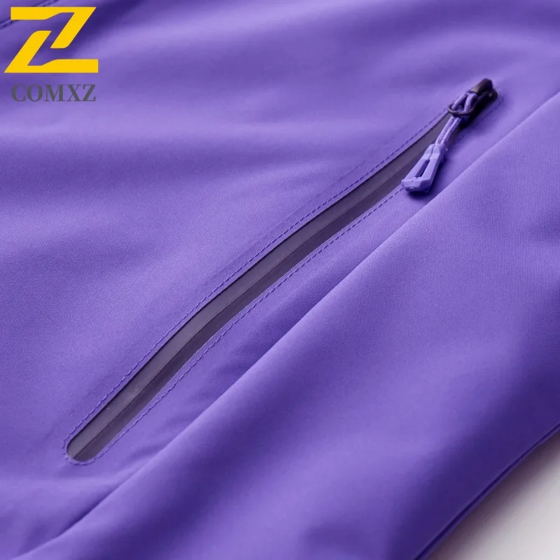 COMXZ Thickened Hooded Mens Jacket Outdoor Skiing Windproof Warm Coat Solid Color Design Cold Resistant Winter New Clothing