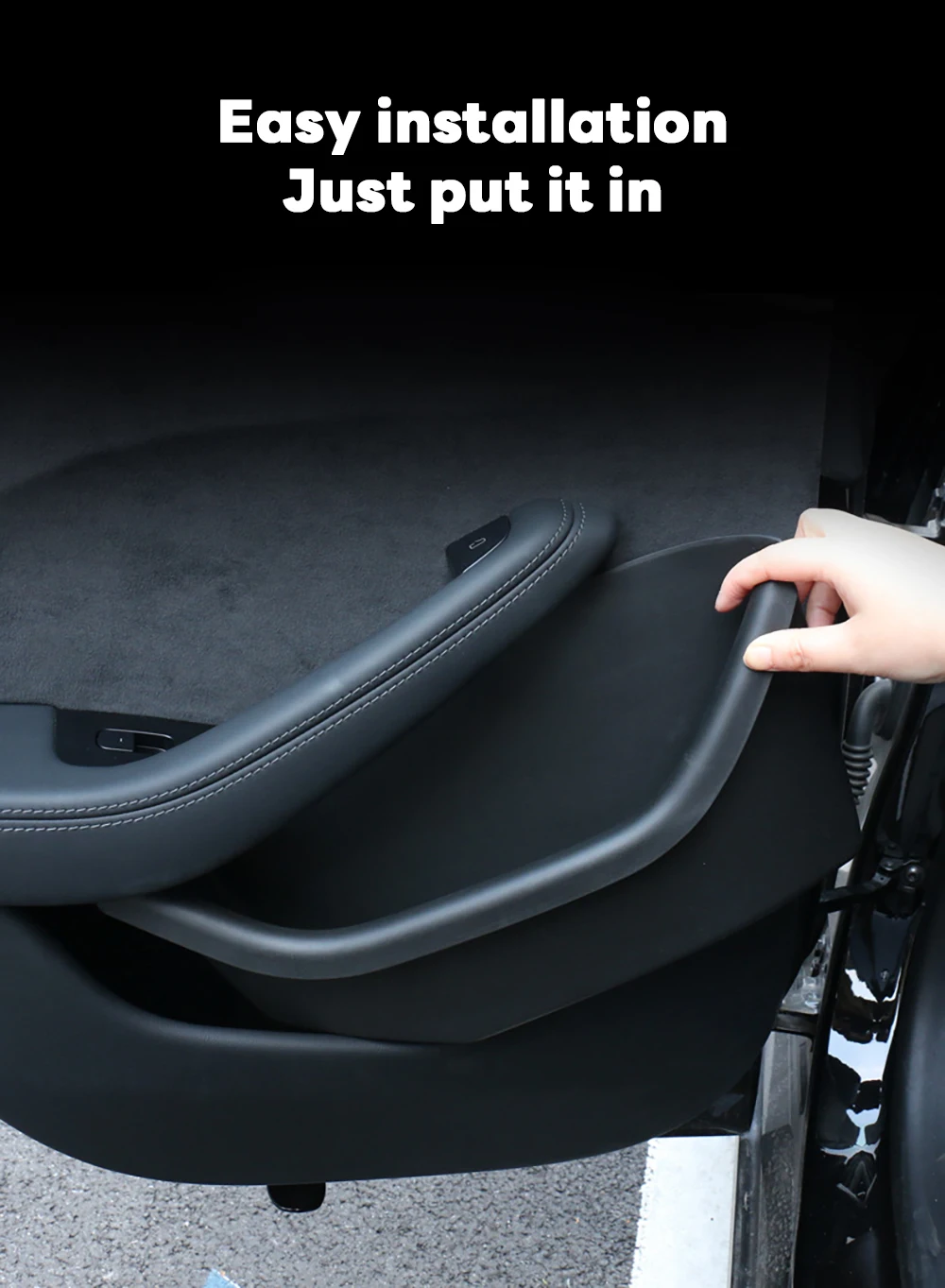 For Tesla New Model 3 Highland 2024 Rear Full Storage Box Door Handle Armrest Tr