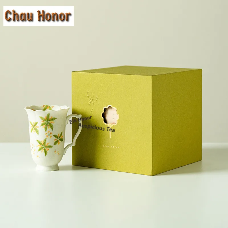 90ml Hand-painted Osmanthus Flowers Teacup Handmade Tea Bowl Tea Cup Set Tea-tasting Personal Cup Chazhan Master Cups Tableware