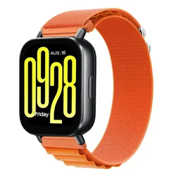 Sports Alpine Loop Nylon Strap - Adjustable and Replaceable Watchband Strap in 20mm and 22mm for other 22mm (Orange)