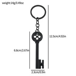 Secret Door Black Button Keychain Pendant - Cosplay Accessory Keyring (KC0059)