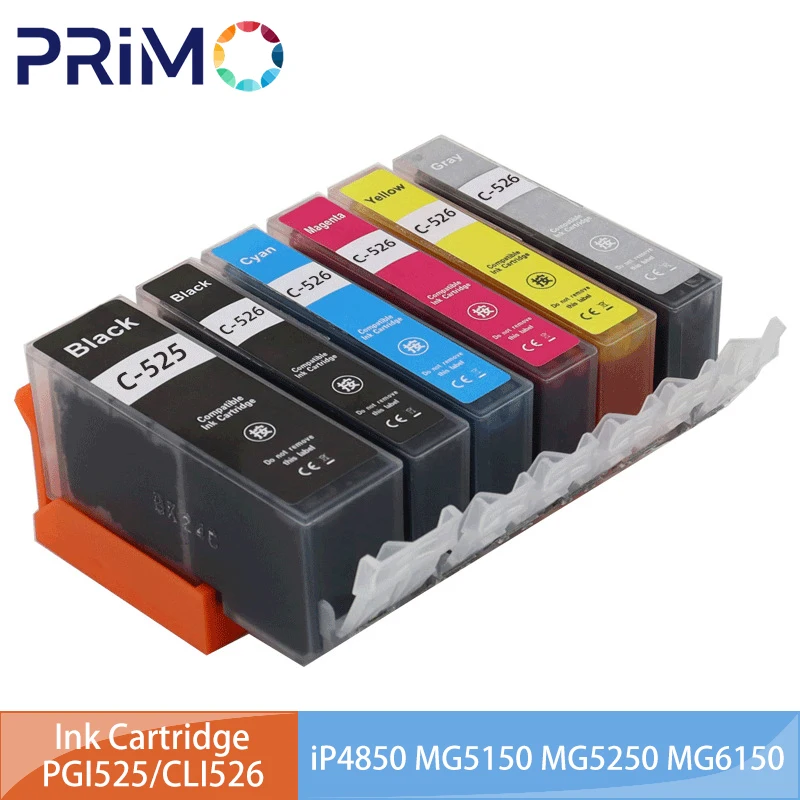 18 Compatible PGI-525 CLI-526 Ink Cartridges For Pixma MG5150 MG5250 MG6150 MG6250 MG8150 MG8250 MX885 IP4850 IP4950 IX6550 - Black/Photo Black/Cyan/ Magenta/Yellow/Grey, High Capacity - View #2