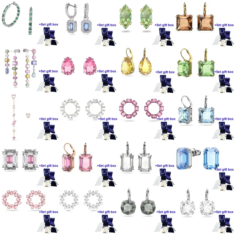

S ED006 High Quality Earrings With Luxury Fashion Crystal Jewelry For Women Free Shipping Wholesale
