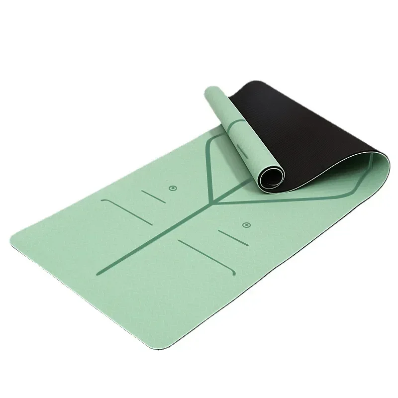 183*80/61*0.8 Tpe Yoga Mat Thickened Non-slip Widened Fitness Mat Shock Absorption Sound Insulation Skipping Rope Floor