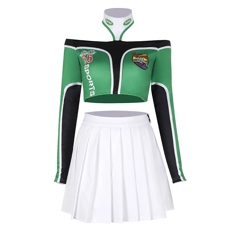 Nightclub Gogo Jazz Dance Costume Women Green Hip Hop Clothes Adult Modern Sexy Performance Outfits Pole Dance Stage Wear BL6140