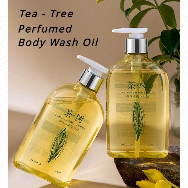 330ml Tea Tree Essential Oil Acne Body Wash Cleansing Moisturizing Leaving Fragrance Shower Oil Bath Body Wash Shower