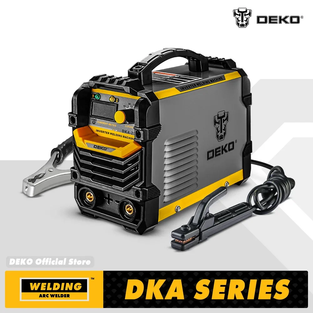 Mini Portable Electric Welder DEKO DKA Series DC Inverter ARC Welder 220V IGBT MMA Welding Machine 200/250 Amp Welding Lightweight Efficient