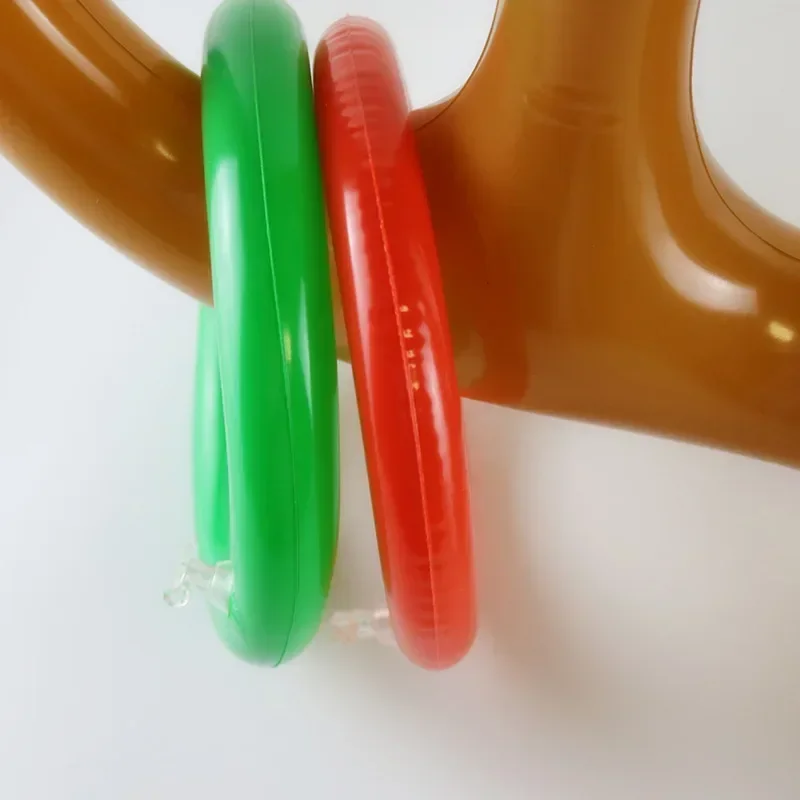 Christmas Inflatable Reindeer Antler Hat Ring Toss Funny Family Game Kids Gift Toy Xmas Party Supplies 2024 Christmas Home Decor