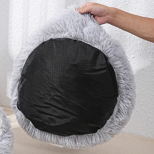 60cm Plush Pet Nest Winter Cat Nest Dog Nest Warm Detachable and Washable Round Cat Nest Pet Bed Seasonal Universal Decoration 6