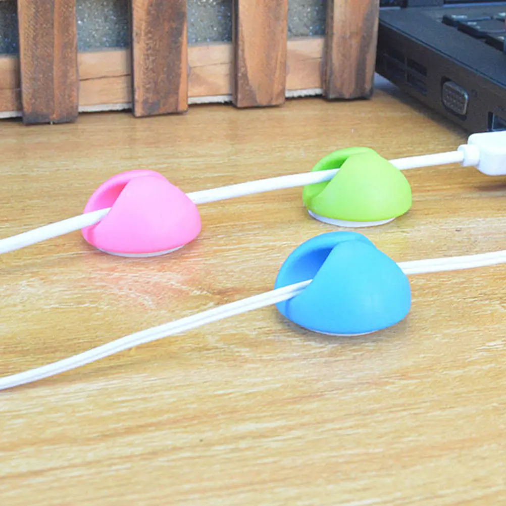 20Pcs 케이블 클립 정리 세트 헤드폰 충전기 용 헤비 듀티 접착식 데스크 와이어 관리 키트 USB 코드 홈 오피스 기숙사