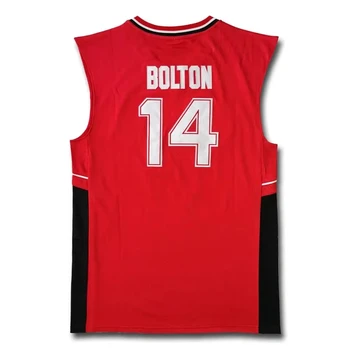 Zac Efron Troy Bolton East High School Wildcats No 14 Red Retro Basketball Jersey Men Stitched Embroidere Jerseys Sport Shirt 1