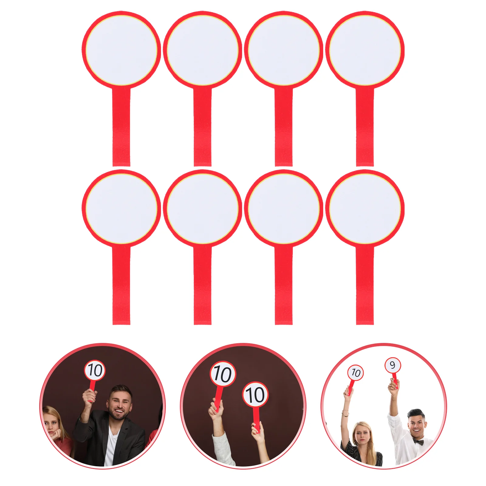 

8 Pcs Whiteboard Mini Scoreboard Whiteboards Handheld Scoring Pvc Double Side Write