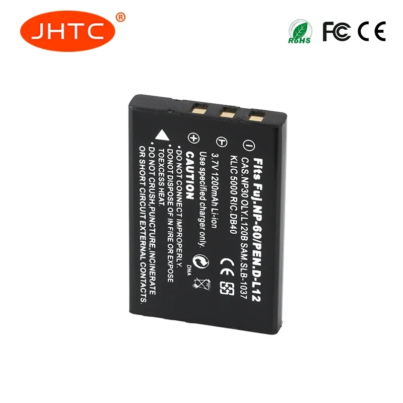 Battery 1200mAh NP-60 FNP60 SLB 1137 1037 CNP-30 K5000 D-Li2 Li-20B For Fujifilm F50I F501 F401 F402 ZOOM F410 F60 NP60 camera battery
