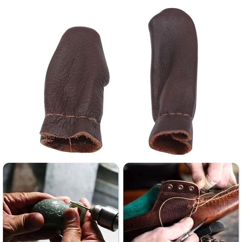 Safe Leather Needle Felting Finger Protector Finger Guard 1/2Pcs For Hand Craft Embroidery