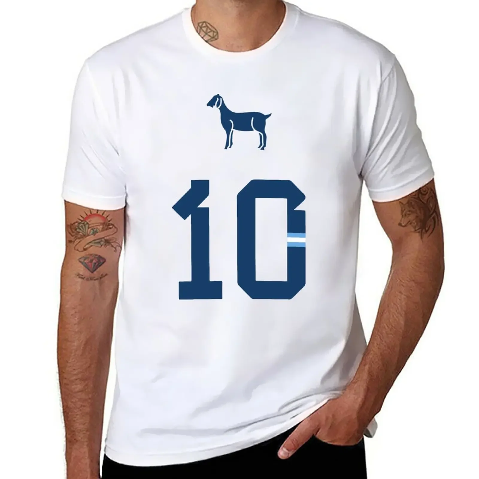 Leo Goat 10 Argentina T-Shirt Sublime Moda Coreana Animal Prinfor Boys Men Clothing