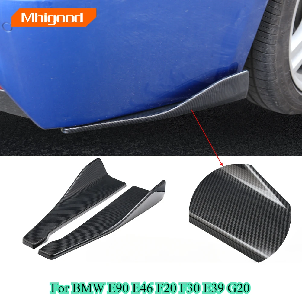 48CM Side Skirt For BMW E90 E46 F20 F30 E39 G20 Accessories Universal Extension Protector Rear Bumper Spoiler Diffuser Split