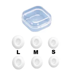 Premium Silicone Ear Tips for Wireless Earbuds - 3 Pairs in S/M/L Sizes (WHITE)