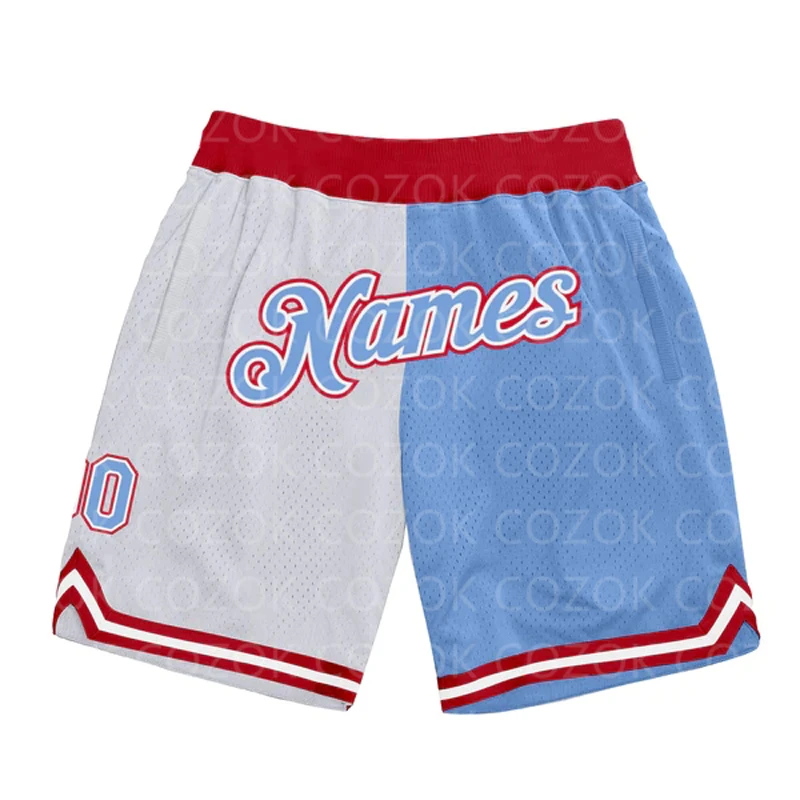 

Custom Blue Yellow splice Authentic Basketball Shorts 3D Printed Men Shorts Your Name Mumber Quick Drying Beach Shorts