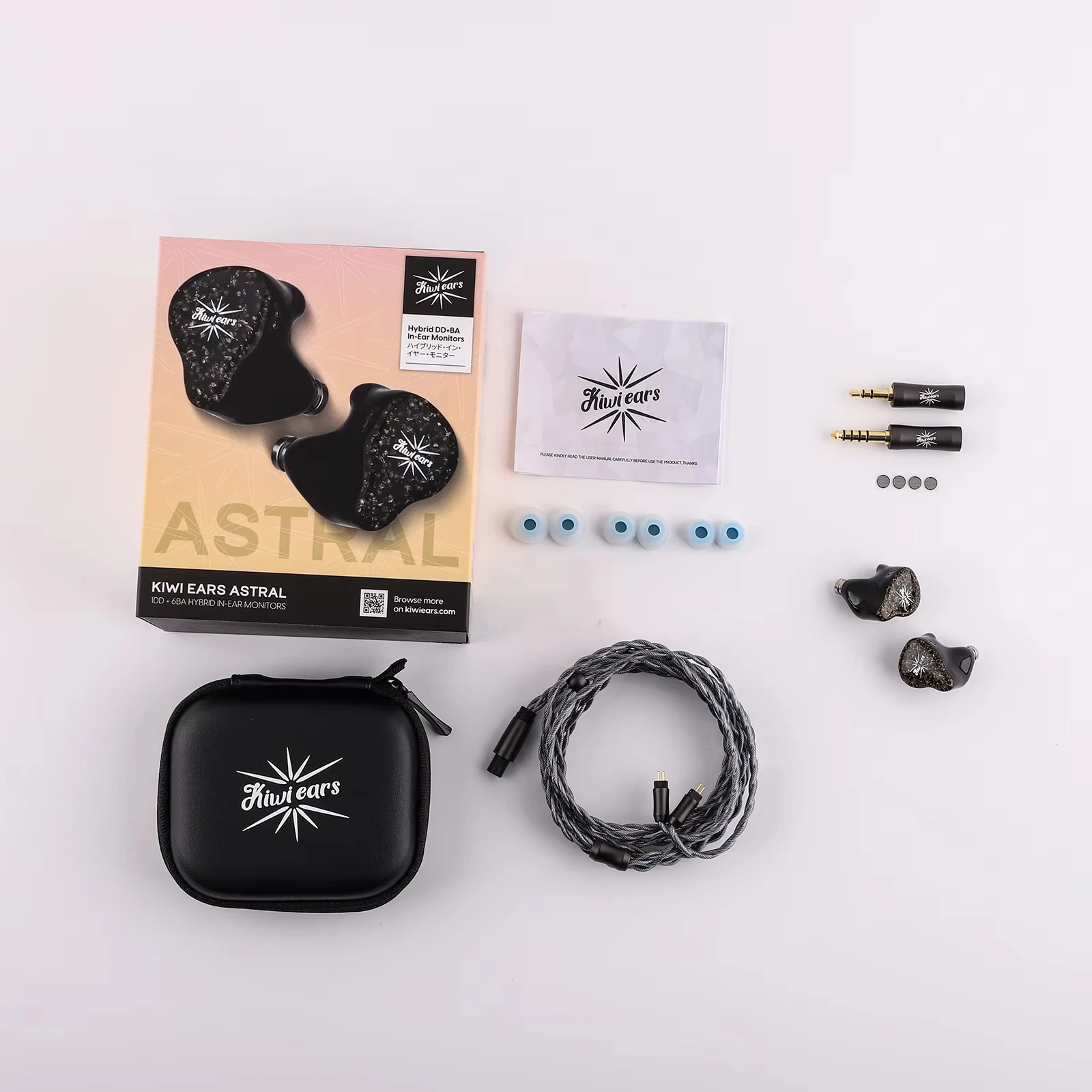 Kiwi Ears Astral 1DD+6BA Hybrid IEM Earphone Professional