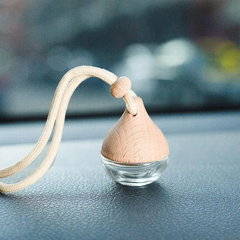 Car Empty Perfume Hangings Bottle Water Drop style Car Perfume Diffuser Bottles auto Air Fresher Ornament Vials for Car Interior