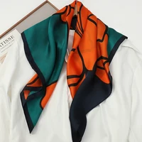 60Colors Luxury Scarf Women 70*70Cm Silk Feel Square Hair Wrapping Foulard Satin Shawl Big Size Head Bandana Hijab Handkerchief - Image 5