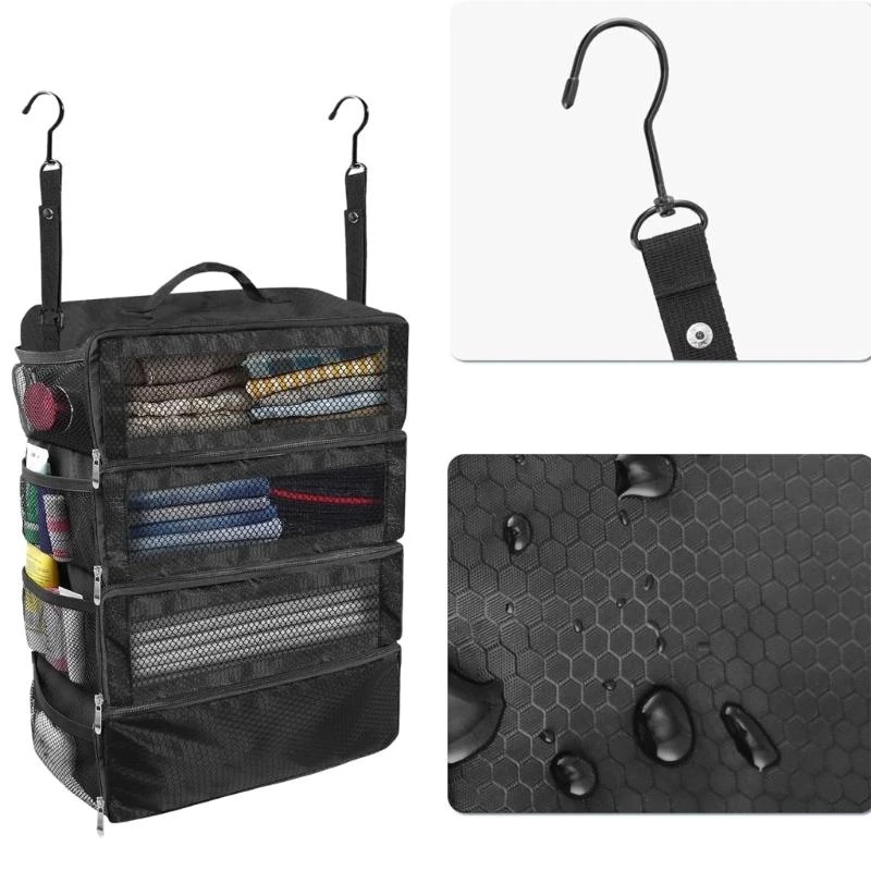Foldable Travel Clothes Storage Bag Unique Foldable Clothing Storage Bag With Multiple Sections For Neat Arrangement 2