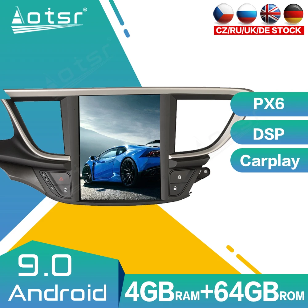 

Tesla Style Car GPS Radio Android 10.0 For Buick Excelle 2015+ 4G+64GB Multimedia Player Auto Stereo Head Unit DSP Carplay Audio