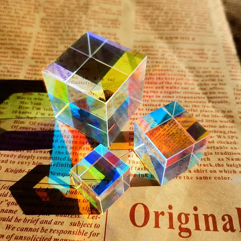 1pcs Magic Prism Cube Mini Optical Glass X-cube Dichroic Design Cube Prism RGB Combiner Splitter for Photography for Photography