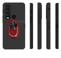 For CAT S75 Back Case Finger Ring Soft TPU Silicone Case For Motorola Defy 2 6.58 inches Bracket Phone Cover 2