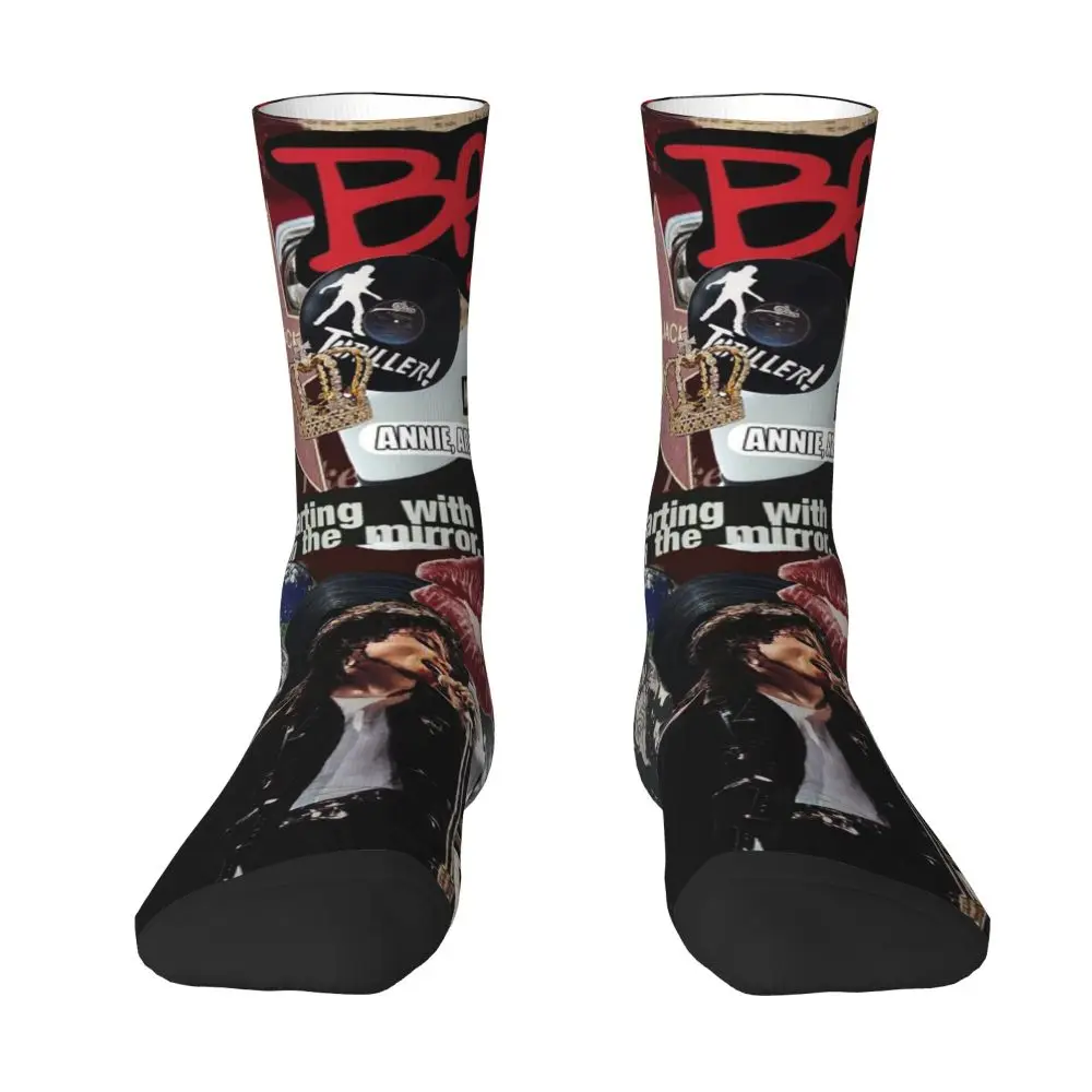 Michael Jackson Musicians Singers Dancers Socks Harajuku Stockings All Season Long Socks Accessories for Unisex Christmas Gifts