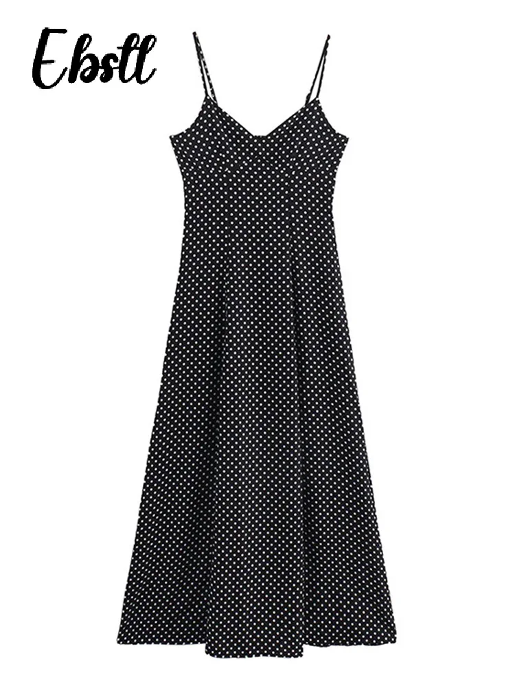 chinese dress ladies Women Summer Korean Elegant Light Casual Loose Vintage Vestidos Office Lady  V-Neck Silk Hollow Out Sexy Midi Dress A S at Amazon Women's Clothing store main image 1