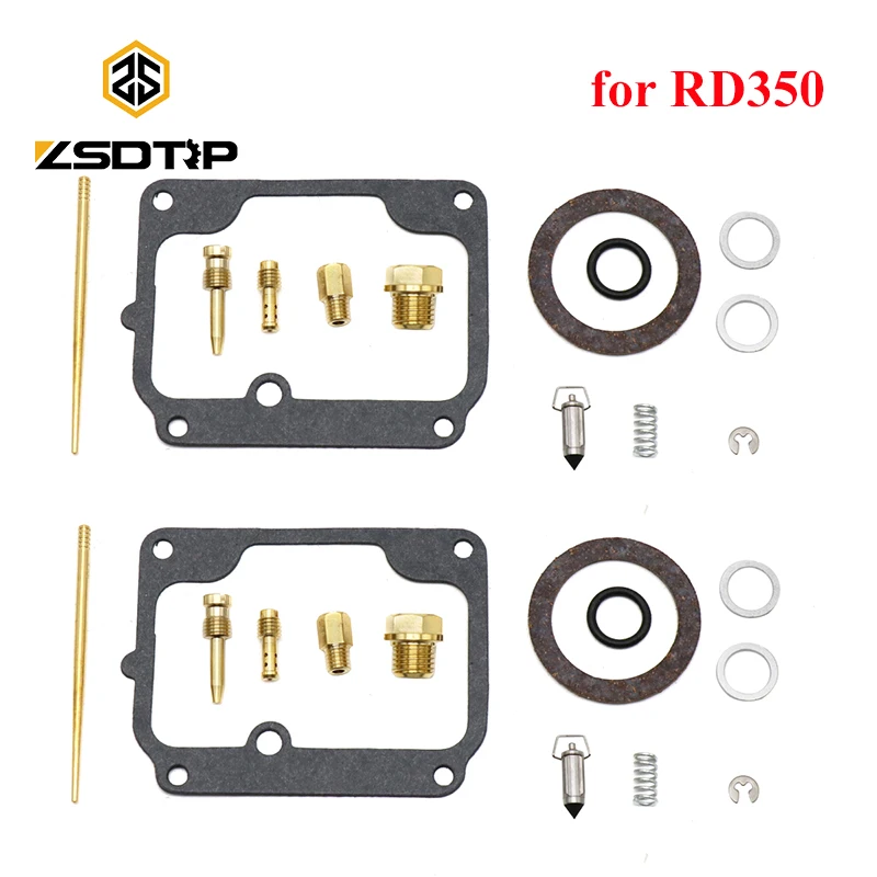 Zsdtrp Carburatore Carb Rebuild Kit Di Riparazione Guarnizione Guarnizione Per Yamaha Rd350 1973-1975