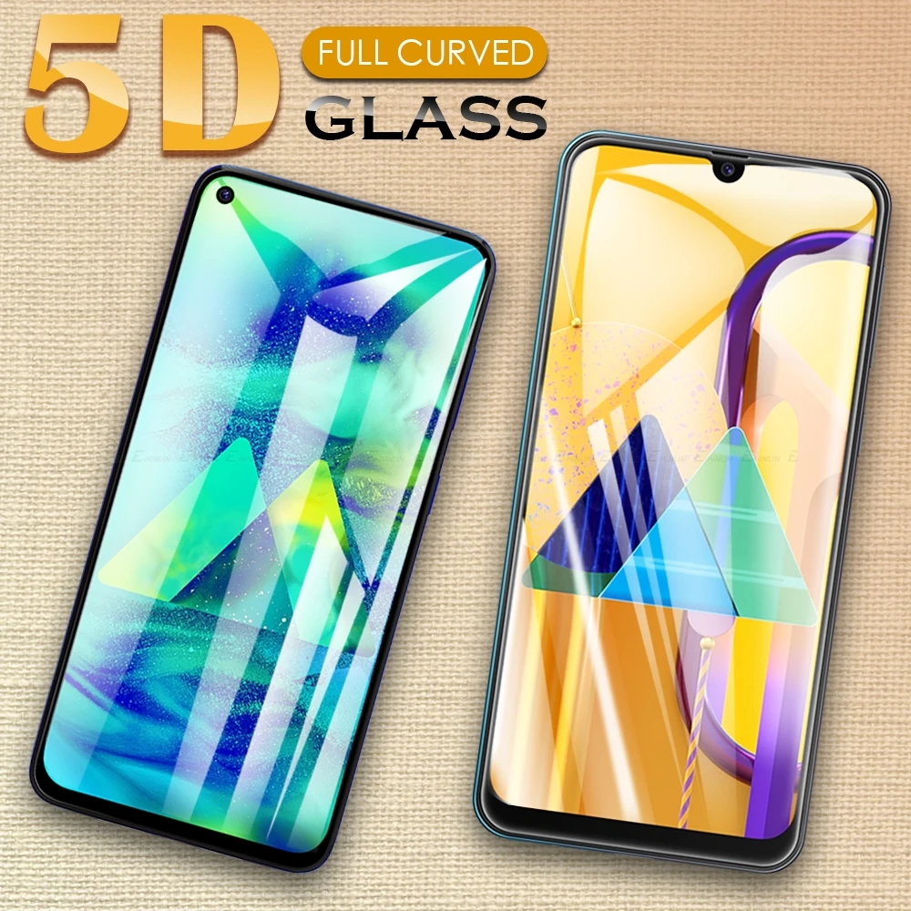 

5D Full Cover Tempered Glass For Samsung Galaxy M01s M02 M02s M12 M21s M22 M31s M42 M52 M62 Screen Protector Protective Film