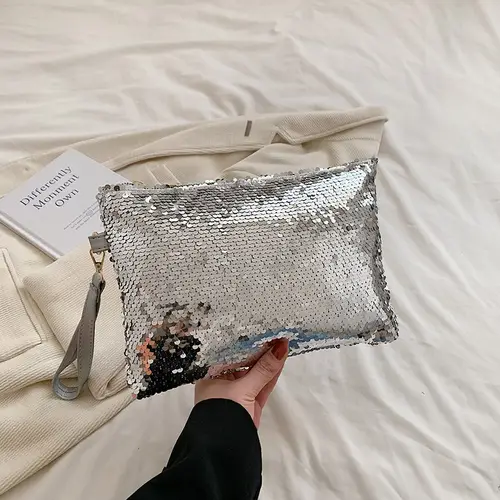 Fashion Women's Sequined Bling Handbag And Purse Small Wedding Party Evening Bag Lady Wristlet Clutch Bag Female Envelope Bag - Image 7