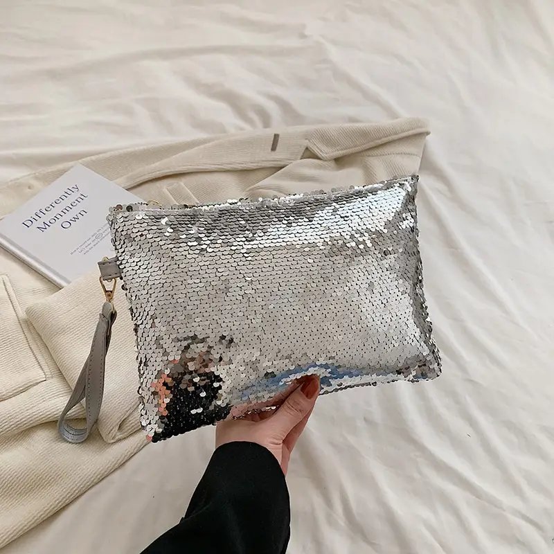 Fashion Women's Sequined Bling Handbag And Purse Small Wedding Party Evening Bag Lady Wristlet Clutch Bag Female Envelope Bag - Image 7