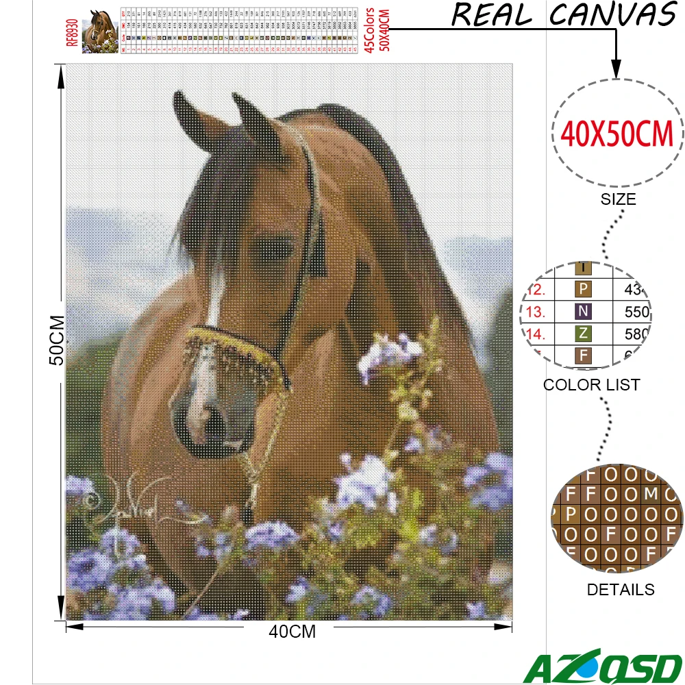 5D Diamond Painting Horse Diamond Art Embroidery Animal Handmade Rhinestones Gift Home Decor Needlework Cross Stitch diamond painting