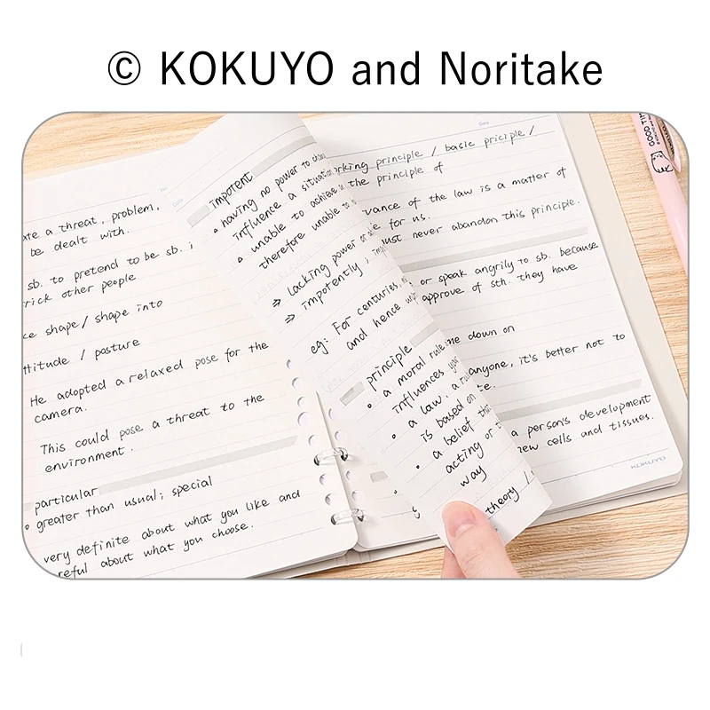 Kokuyo 바인더 노트 A5 B5 느슨한 잎 노트북, 한정 패턴 저널 바인더 일기 플래너, 사무실 학교 용품, 1pc