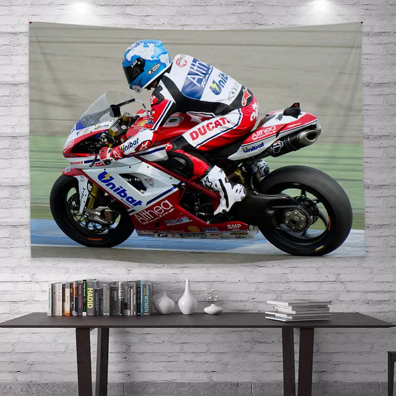 Hanging Cloth Wall Tapestry Fashion Tractor Background Student Dormitory Bedside Decoration Room Bedroom Motorcycle tapestry decorations