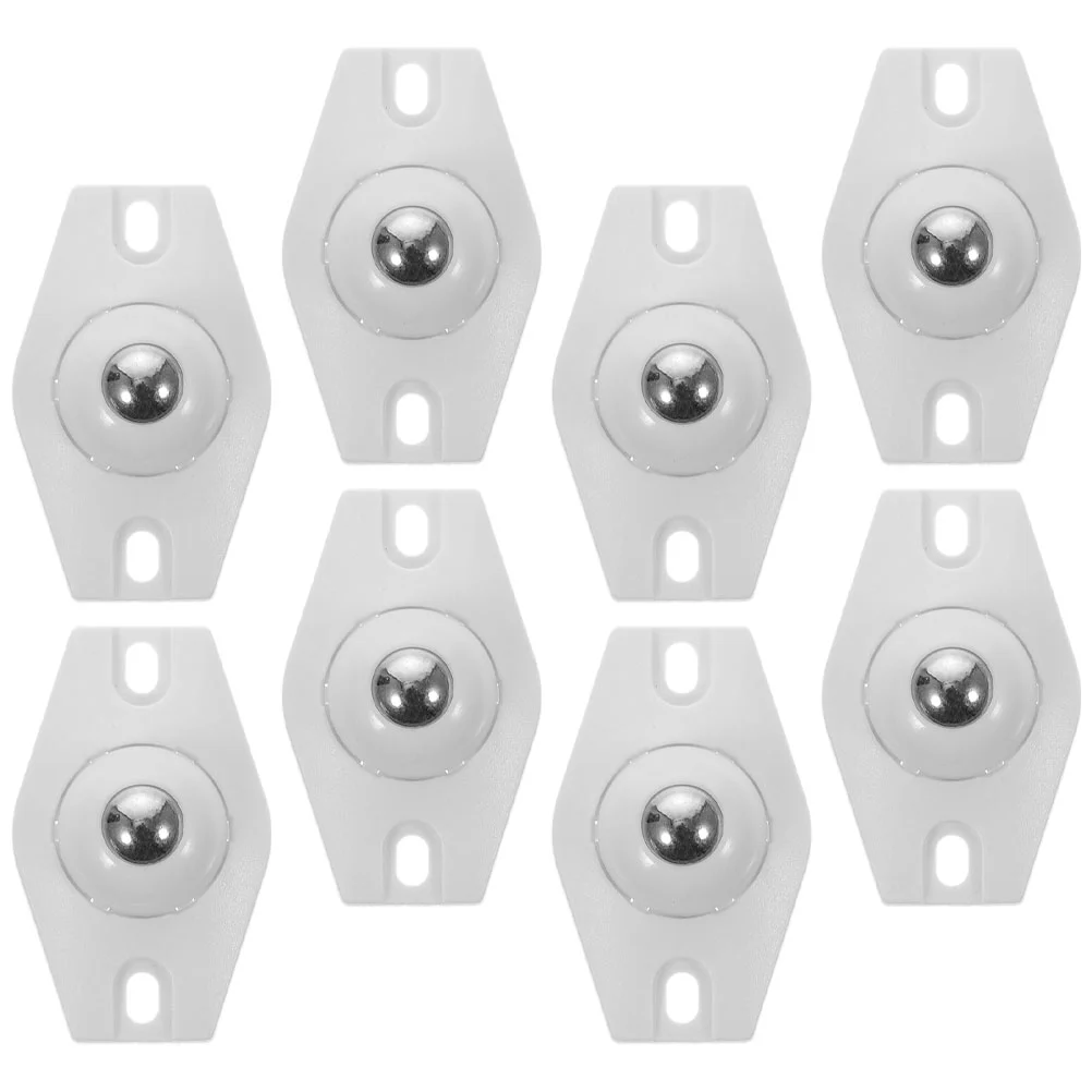 8 Pcs Self Adhesive Casters Stainless Steel Trashcan Wheels Accessories Small Appliance Paste Universal Abs Furniture Mini 8 pcs universal wheels thin self adhesive 304 stainless steel storage case casters