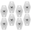 8 Pcs Self Adhesive Casters Stainless Steel Trashcan Wheels Accessories Small Appliance Paste Universal Abs Furniture Mini 1