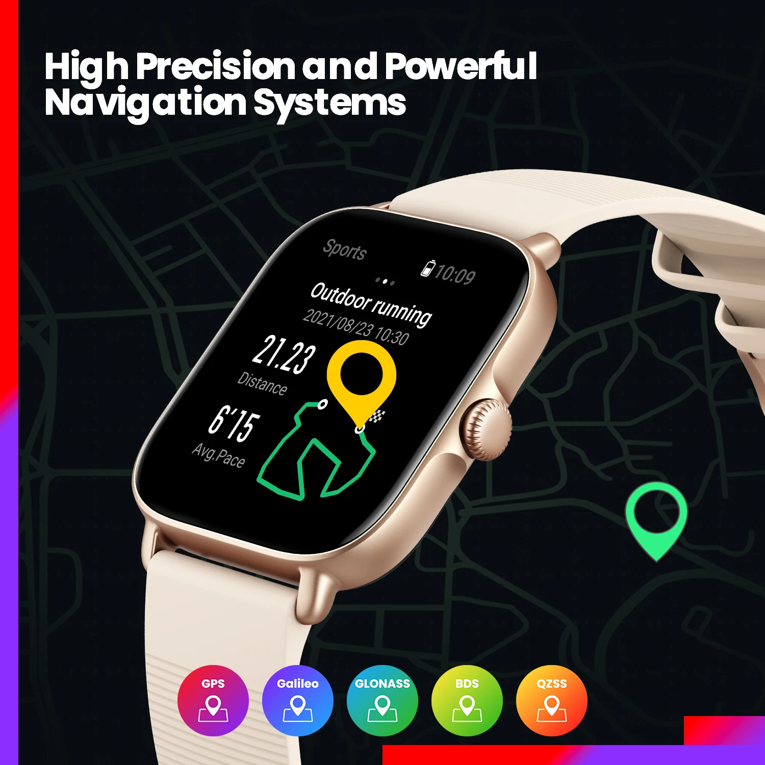 ο Amazfit GTS 3 GTS3 GTS-3 Ʈ ġ Zepp OS HD AMOLED ÷ 1.75 ġ 341 PPI 100 + ð