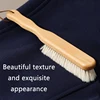 Wave Handle Beech Wood Clothes Brush White Horse Hair Household Cleaning Brush Anti-Static CleanLaundry Cleaning Brush Tool 2