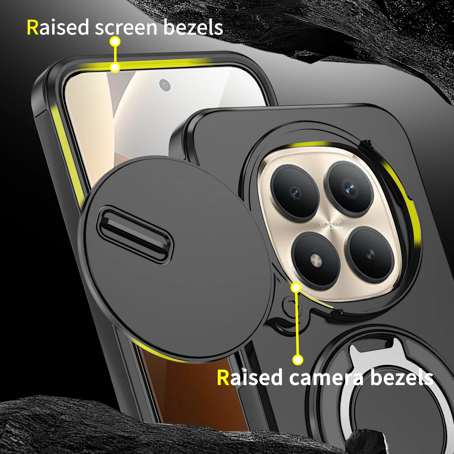 360° Rotating Magnetic Bracket Phone Case with Camera Protection