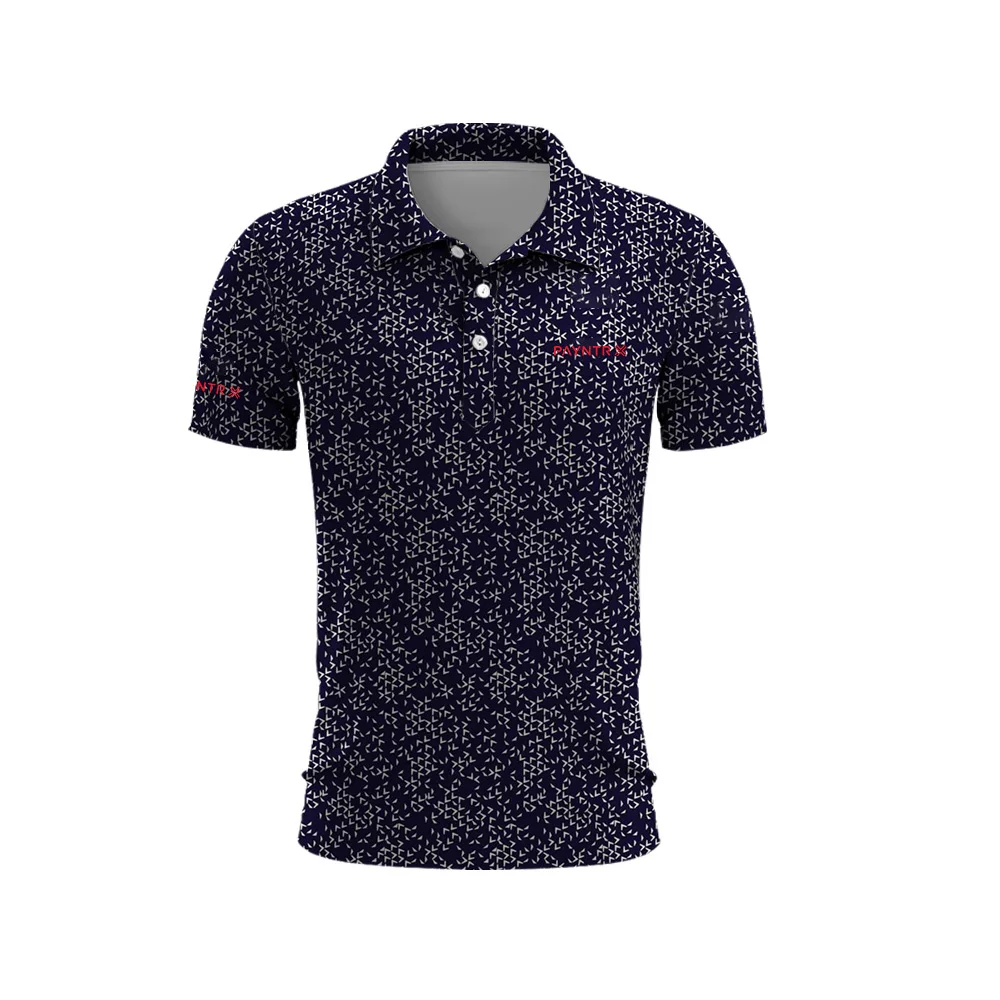 Abbigliamento Da Golf Da Uomo T-Shirt Da Golf Estiva Da Uomo Con Stampa Logo Maculato Top Polo Con Bottoni Per Mazza Da Golf Ad Asciugatura Rapida