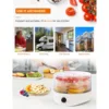 Food Dehydrator,  for Food & Jerky, 280W Meat Dehydrator Machine for Dehydrated Foods w/ 5 Drying Racks White 6