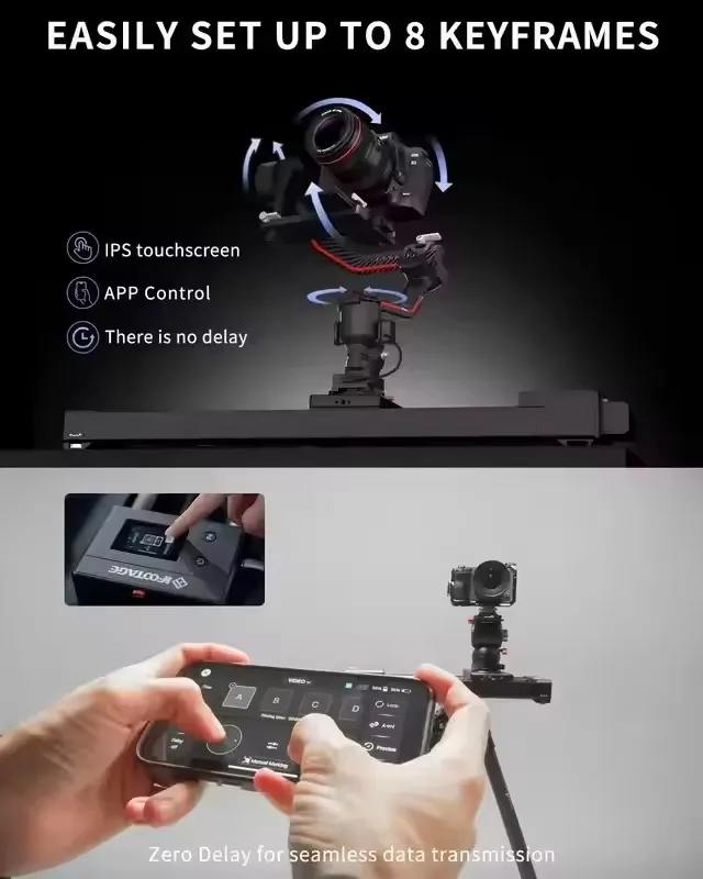 IFOOTAGE Shark Slider Nano II Mini Motorized Camera Aluminum Alloy Dolly for DJI Stabilizer SLR Camera photography Rail Panorama
