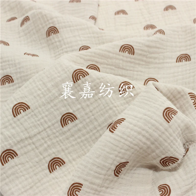 135x50cm 더블 레이어 코튼 거즈 크레페 원단, 봄/여름 에어컨 담요 작은 이불 아동 의류 천